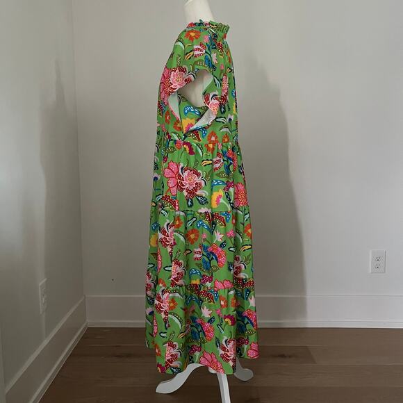 Crosby by Mollie Burch Watts Dress Botanical Garden Green Medium - Picture 5 of 8